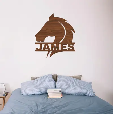 Horse Wood Name Sign