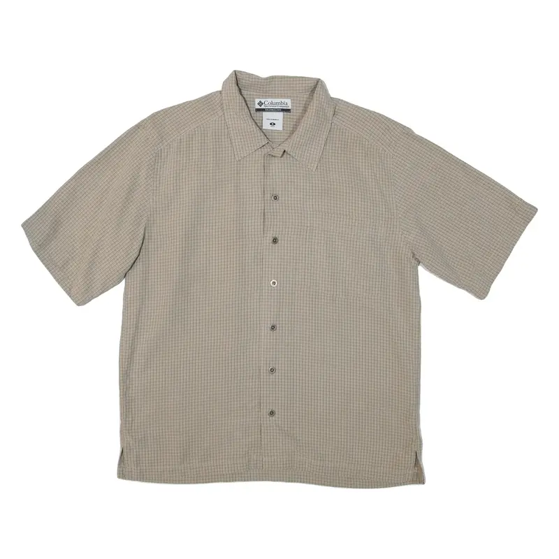 COLUMBIA Mens Shirt Grey Check S