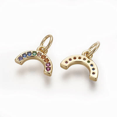 Brass Cubic Zirconia Charms