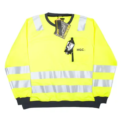 SNICKERS Hi-Vis Workwear Mens Sweatshirt Yellow 2XL