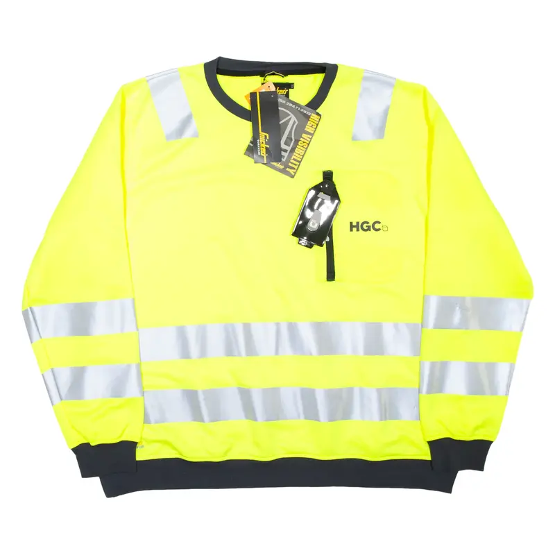 SNICKERS Hi-Vis Workwear Mens Sweatshirt Yellow 2XL