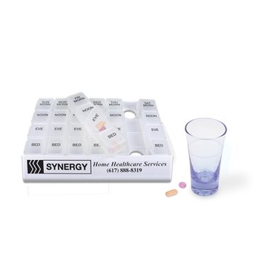 100 Custom 24/7 Medicine Tray Organizer - Removable Compartments