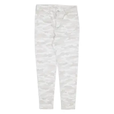 LEVI'S 720 High Rise Camo Crop Trousers Grey Slim Skinny Womens W26 L24