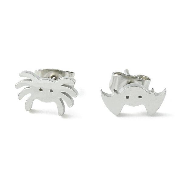 Non-Tarnish Cute Little Animal Theme 304 Stainless Steel Stud Earrings