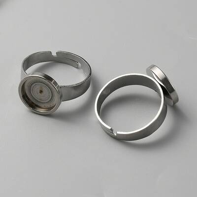 304 Stainless Steel Adjustable Bezel Cup Ring Settings