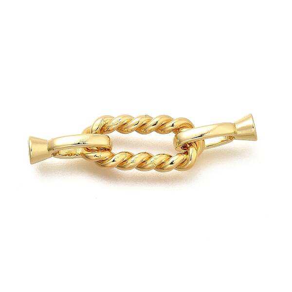 Rectangle Rack Plating Brass Fold Over Clasps