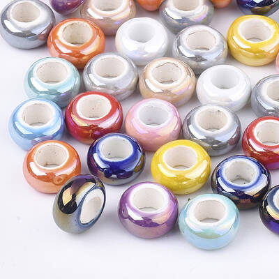Electroplate Porcelain Beads