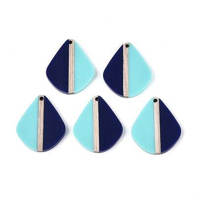 Opaque Resin & Wood Pendants