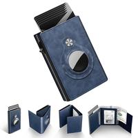 Mens Smart Wallet for Air Tag, Minimalist Wallet with RFID Blocking, 6-9 Card Capacity, Slim Pop up Card Case Wallet with ID ...
