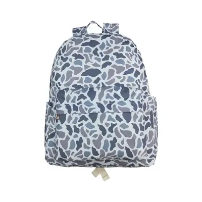 BA0260-Camouflage gray kids unisex backpack Cute Bag