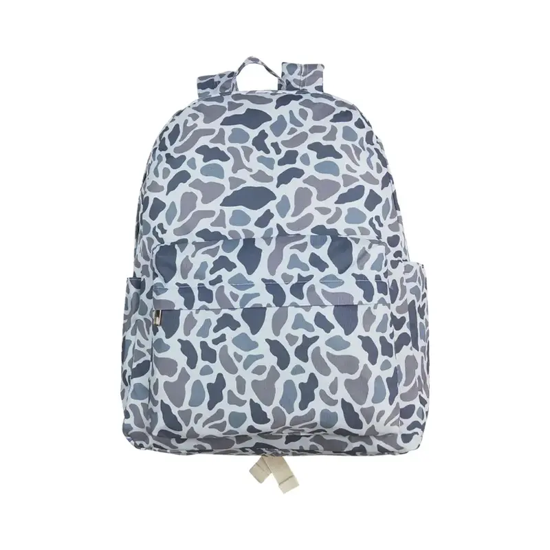 BA0260-Camouflage gray kids unisex backpack Cute Bag