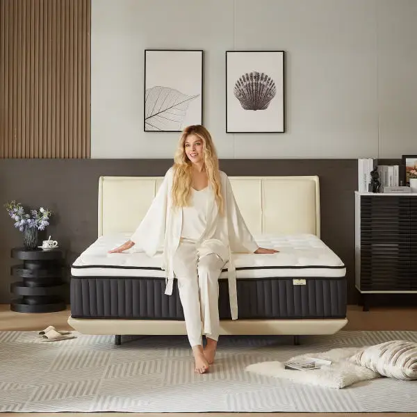 Queen mattress, 12 Inch Innerspring Hybrid Mattresses in a Box with Gel Memory Foam, Individually Wrapped Encased Coil Pocket...