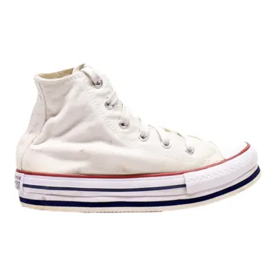 CONVERSE Older Everyday Platform Chuck Taylor All Top Trainers White Canvas Boys UK 1