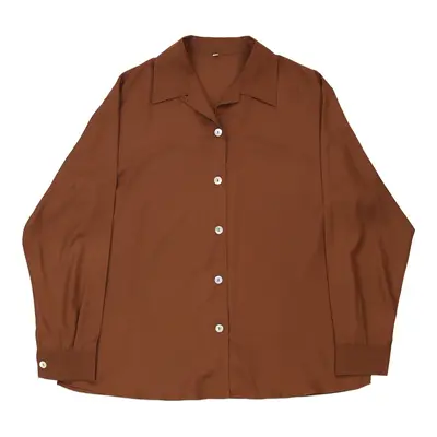 Unbranded Shirt - XL Brown Polyester