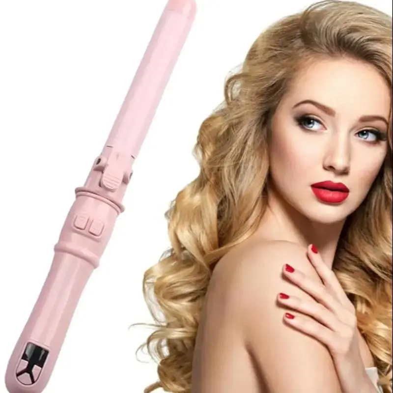 Automatic Curling Iron, Electric Heated Hair Curler, Portable Curly Hair Wand with Adjustable Heat Settings, Suitable for Hom...