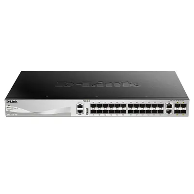 DGS-3130-30S D-Link DGS-3130 Series 24 x 1000Base-X SFP (mini-GBIC) and 2 x 10GBase-T RJ-45 and 4 x 10G SFP+ Ports Layer 3 Ma...