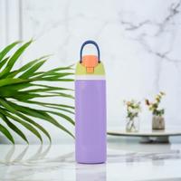 24oz Stainless Steel Vacuum Water Bottle, 1 Count Insulated Wide Mouth Water Bottle, Portable Drinking Cup for Camping, Offic...