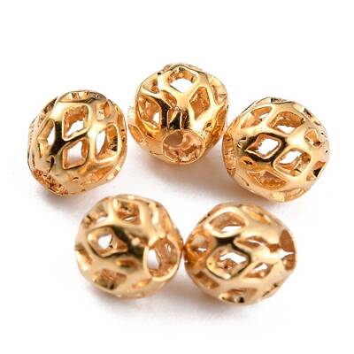 Long-Lasting Hollowed Plated Brass Beads