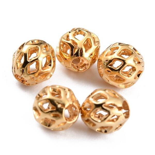 Long-Lasting Hollowed Plated Brass Beads