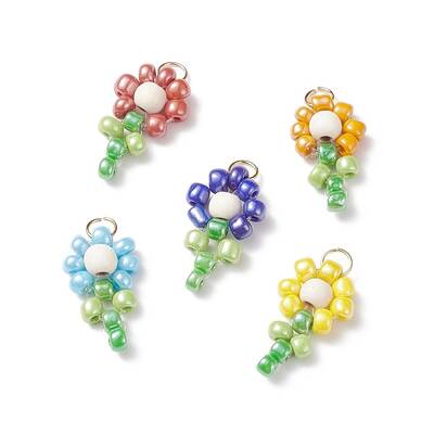 Glass Seed Beaded Pendants