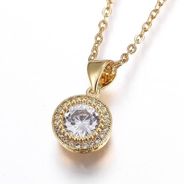 304 Stainless Steel Brass Pendant Necklaces