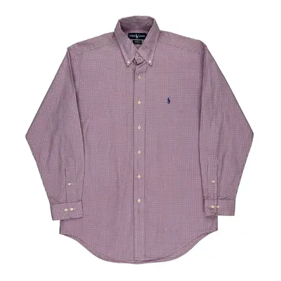 Ralph Lauren Checked Shirt - Medium Pink Cotton | Size: medium
