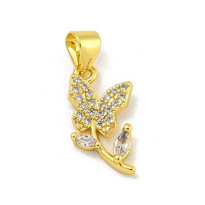 Rack Plating Brass Micro Pave Cubic Zirconia Pendants