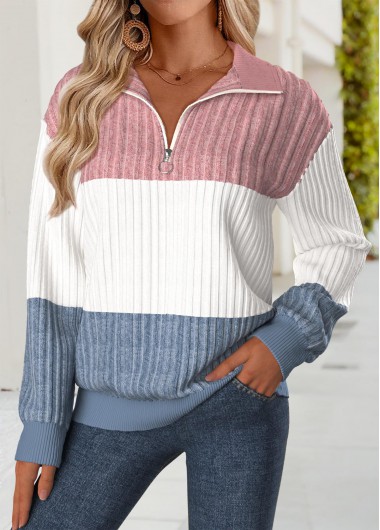Modlily Multi Color Tummy Coverage Long Sleeve Sweatshirt - XXL