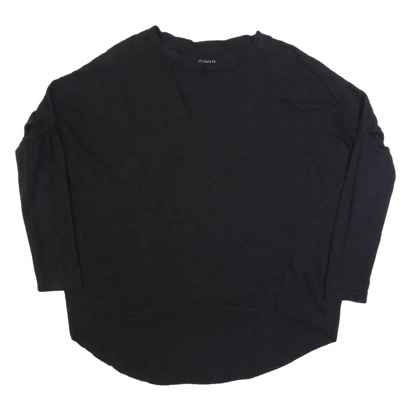 ALL SAINTS Womens Oversized Top Black Long Sleeve M
