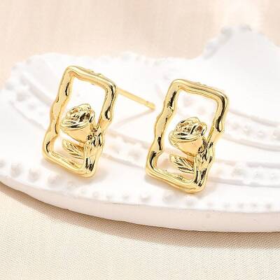 Brass Stud Earrings