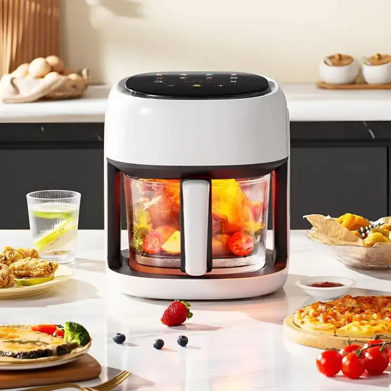 Multifunctional Household Air Fryer, 1 Count Large Capacity Oil-free French Fry Machine, Home Intelligent 360 Degree Visual...