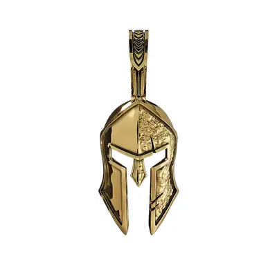 10K Gold Spartan Warrior Pendant Charms for Men