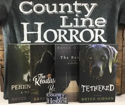 County Line Horror Full Crate ~ Includes 4 Signed Books + T-shirt and die-cut sticker