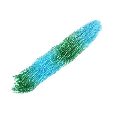 Gradient Color Baking Painted Glass Bead Strands