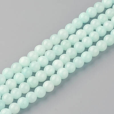 Natural Dyed Yellow Jade Gemstone Bead Strands