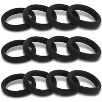 120 count  Black Hair Ties for Women Girls, Elastic Ponytail Holders, Cotton Seamless Hair Bands, No  for Thick Hair, 1.8 Inc...