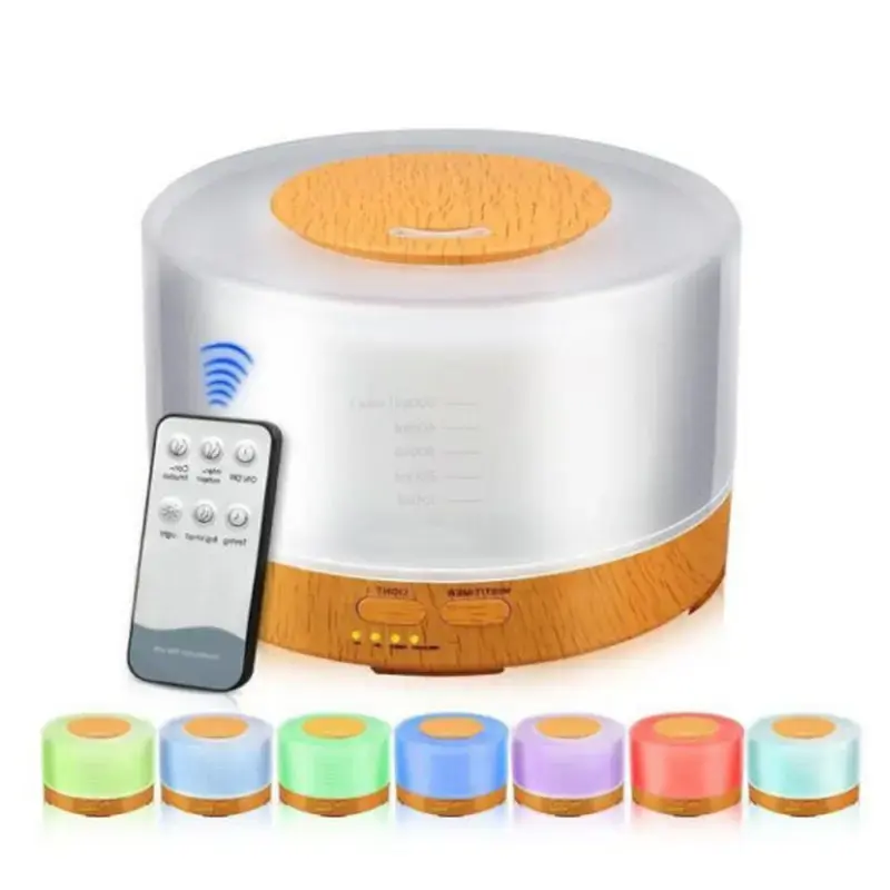 6 Essential Oils! 500ML Controlled Aroma Diffuser - 7 Color LED Humidifier for Large Rooms | Ultrasonic Quiet Operation air  ...