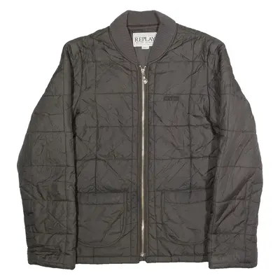 REPLAY Womens Quilted Jacket Grey S