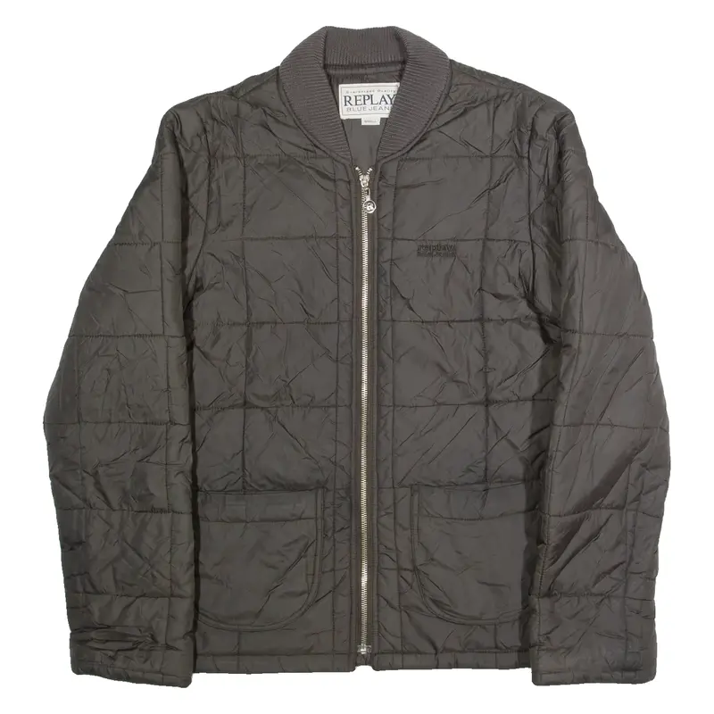 REPLAY Womens Quilted Jacket Grey S