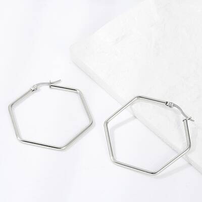 Tarnish Resistant 201 Stainless Steel Hoop Earrings