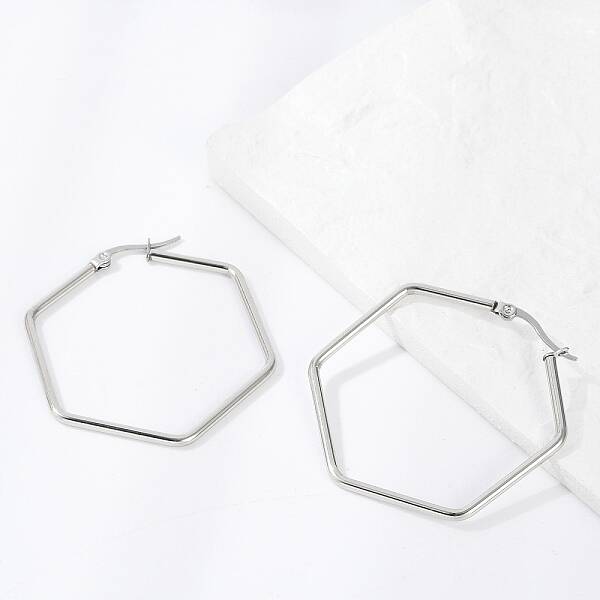 Tarnish Resistant 201 Stainless Steel Hoop Earrings