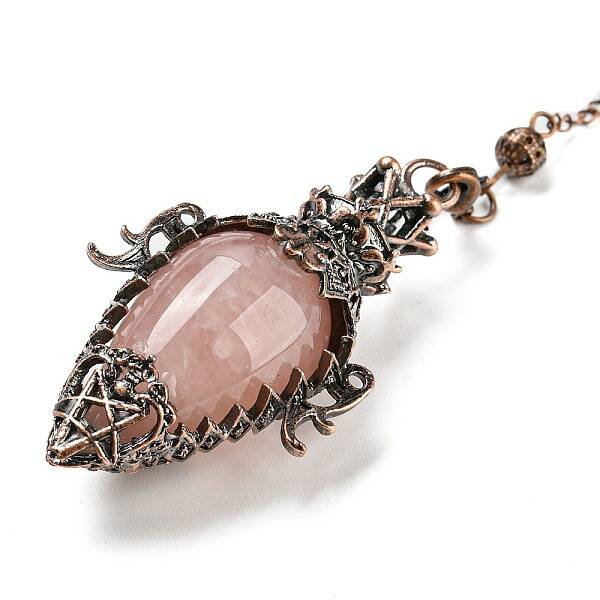 Natural Rose Quartz Dowsing Pendulum Big Pendants
