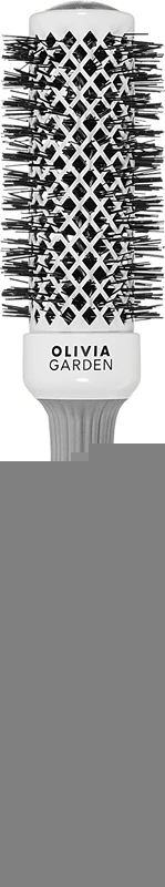 Olivia Garden Expert Shine Wavy Bristles White&Grey hairbrush průměr 35 mm