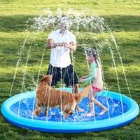 SLOOSH Non-Slip Splash Pad Sprinkler - Outdoor Water Toys Play Mat for Toddlers Kids Dogs, Outside Thickened Sprinkler Pool P...