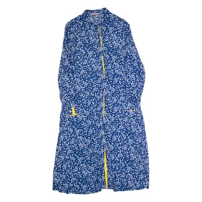 TOMMY HILFIGER Womens Shirt Dress Blue Floral Long Sleeve Long L