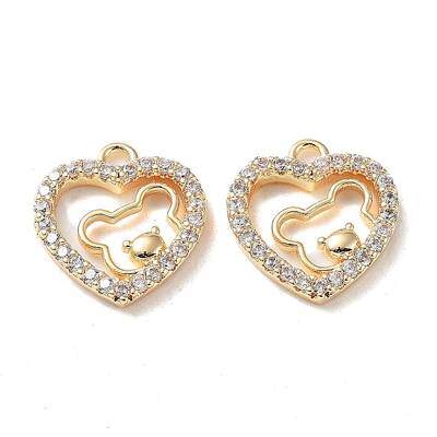 Rack Plating Brass Micro Pave Cubic Zirconia Pendants