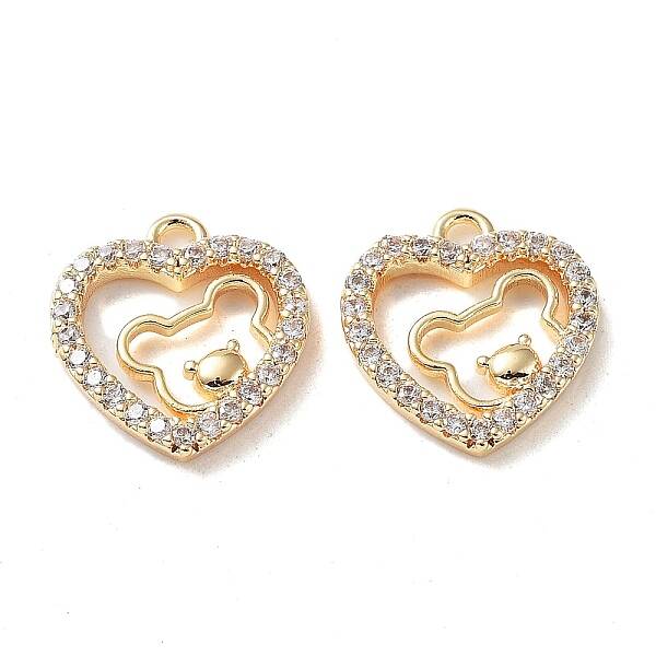 Rack Plating Brass Micro Pave Cubic Zirconia Pendants