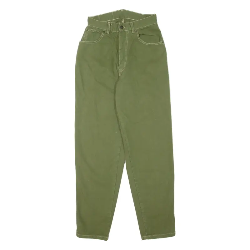 NORWISS Womens Jeans Green Regular Mom W25 L30