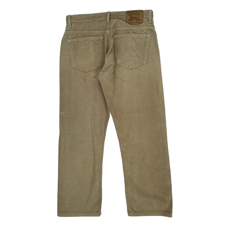 402 Levis Cord Trousers - 32? Waist Beige Corduroy