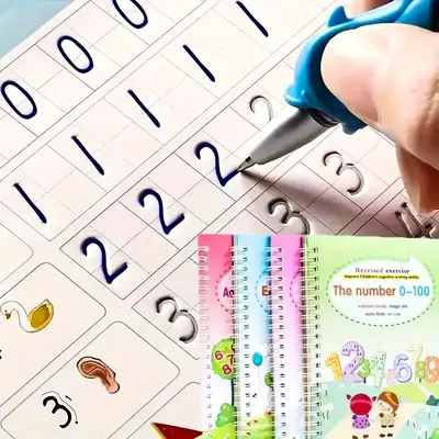 ăFaddishDealăPen calligraphy copybooks, Set with Pen, Reusable with Groove, Tracking Alphanumeric, school supplies educat...